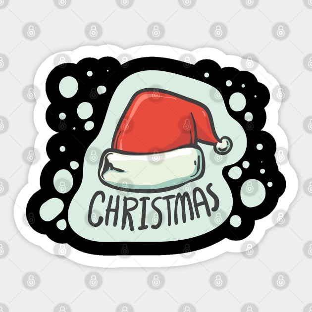 Christmas Hat Cute Sticker by AdeShirts